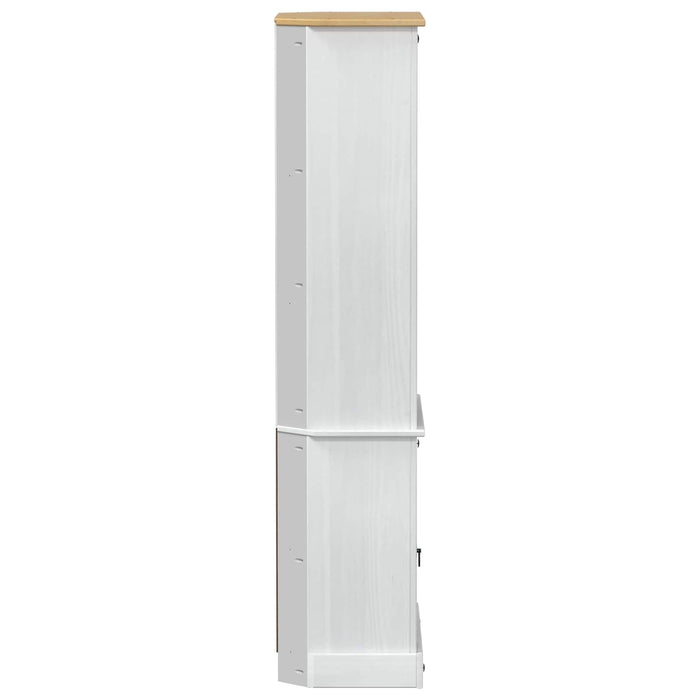 Bufet Alb 74 x 38 x 170 cm Lemn de pin masiv - WALTI WALTI