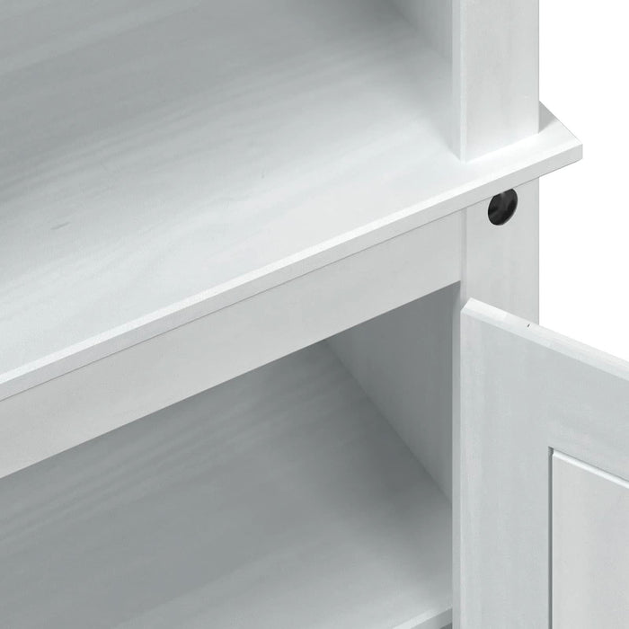 Dulap pentru pantofi Alb 86 x 38.5 x 1080 cm Lemn de pin masiv - WALTI WALTI