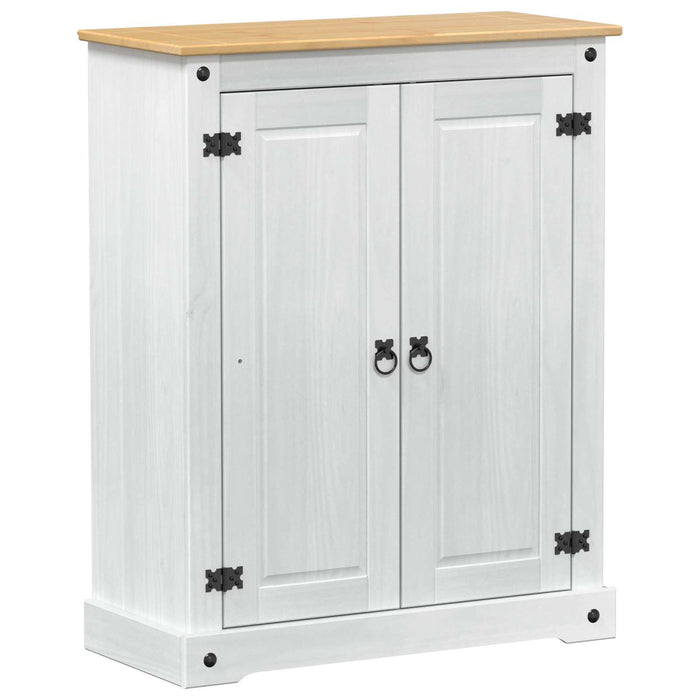 Dulap pentru pantofi Alb 86 x 38.5 x 1080 cm Lemn de pin masiv - WALTI WALTI
