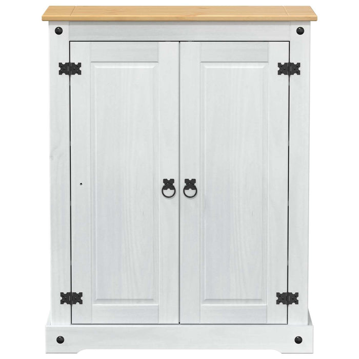 Dulap pentru pantofi Alb 86 x 38.5 x 1080 cm Lemn de pin masiv - WALTI WALTI