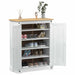 Dulap pentru pantofi Alb 86 x 38.5 x 1080 cm Lemn de pin masiv - WALTI WALTI