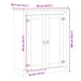 Dulap pentru pantofi Alb 86 x 38.5 x 1080 cm Lemn de pin masiv - WALTI WALTI