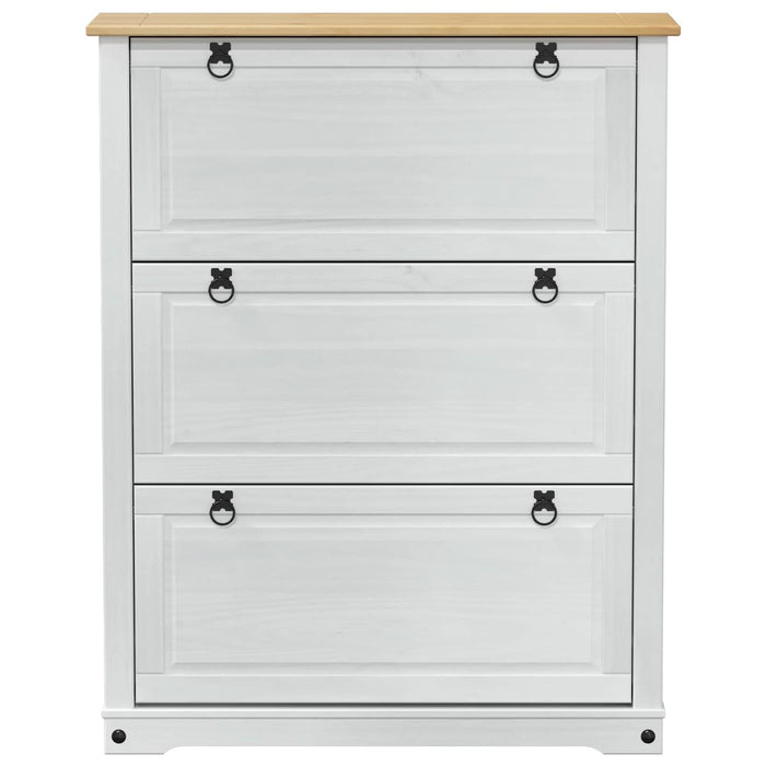 Dulap pentru pantofi cu sertar Corona Alb 99 x 32 x 122 cm - WALTI WALTI