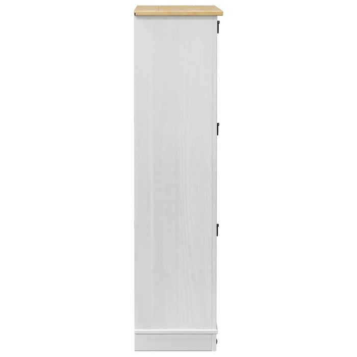 Dulap pentru pantofi cu sertar Corona Alb 99 x 32 x 122 cm - WALTI WALTI