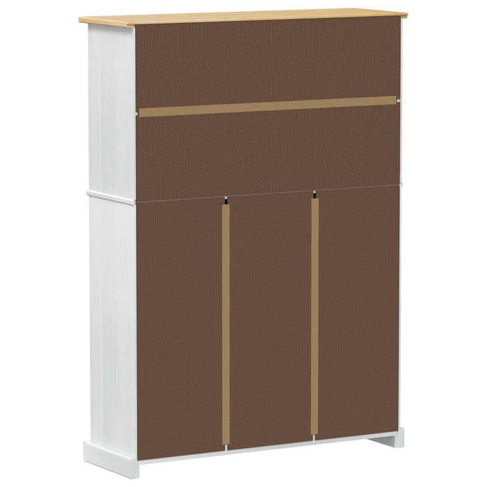 Dulap pentru pantofi cu sertar Corona Alb 99 x 32 x 138 cm - WALTI WALTI