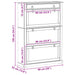 Dulap pentru pantofi cu sertar Corona Alb 99 x 32 x 138 cm - WALTI WALTI