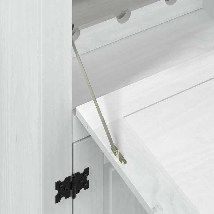 Cabinet pentru vin Alb 97 x 45 x 114 cm Lemn de pin masiv - WALTI WALTI
