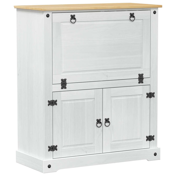 Cabinet pentru vin Alb 97 x 45 x 114 cm Lemn de pin masiv - WALTI WALTI