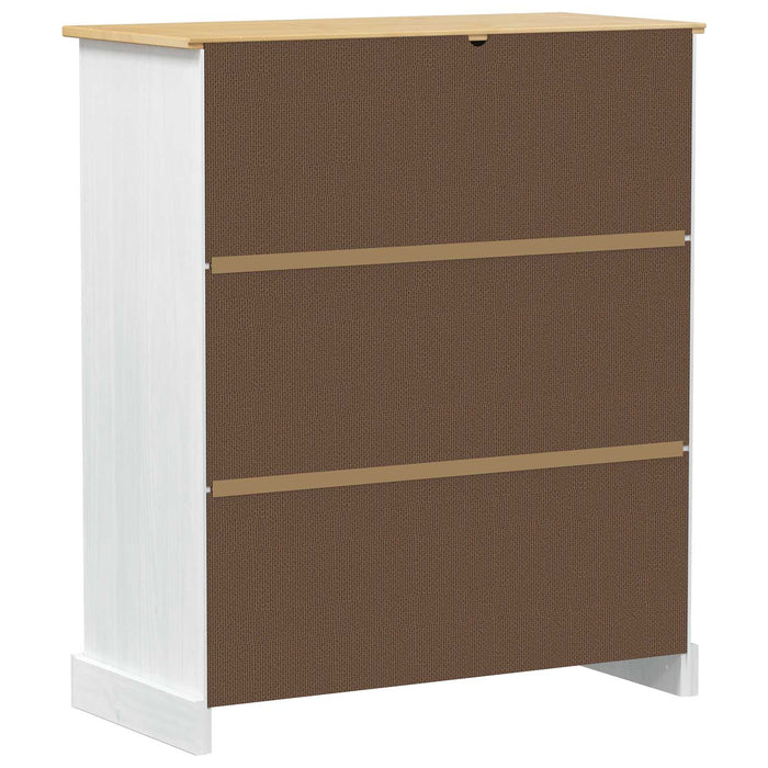 Cabinet pentru vin Alb 97 x 45 x 114 cm Lemn de pin masiv - WALTI WALTI
