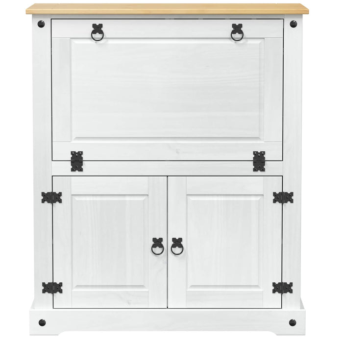 Cabinet pentru vin Alb 97 x 45 x 114 cm Lemn de pin masiv - WALTI WALTI