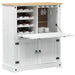 Cabinet pentru vin Alb 97 x 45 x 114 cm Lemn de pin masiv - WALTI WALTI