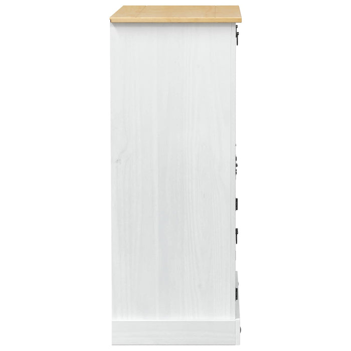 Cabinet pentru vin Alb 97 x 45 x 114 cm Lemn de pin masiv - WALTI WALTI