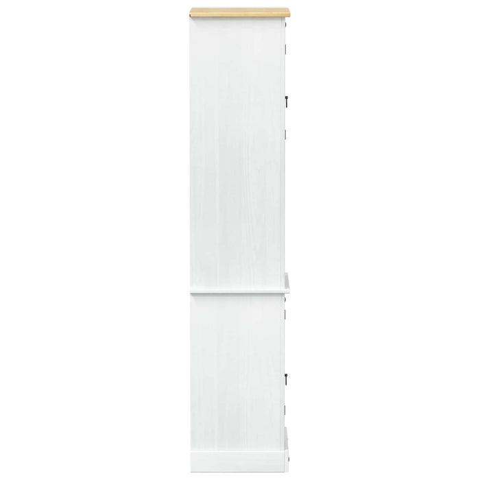 Dulap de Baie cu raft Alb 50 x 40 x 185 cm Lemn de pin masiv - WALTI WALTI