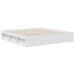 Cadru de pat cu headboard Alb 200 x 200 cm Lemn compozit - WALTI WALTI