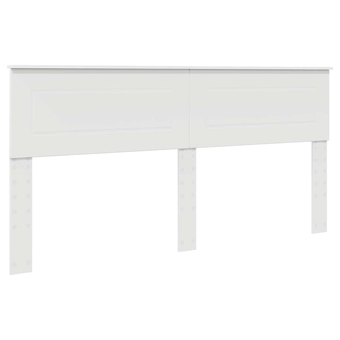 Cadru de pat cu headboard Alb 200 x 200 cm Lemn compozit - WALTI WALTI