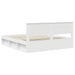 Cadru de pat cu headboard Alb 200 x 200 cm Lemn compozit - WALTI WALTI