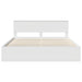 Cadru de pat cu headboard Alb 200 x 200 cm Lemn compozit - WALTI WALTI