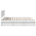 Cadru de pat cu headboard Alb 200 x 200 cm Lemn compozit - WALTI WALTI