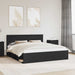 Cadru de pat cu headboard Negru 200 x 200 cm Lemn compozit - WALTI WALTI
