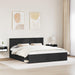 Cadru de pat cu headboard Negru 200 x 200 cm Lemn compozit - WALTI WALTI