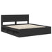 Cadru de pat cu headboard Negru 200 x 200 cm Lemn compozit - WALTI WALTI