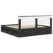 Cadru de pat cu headboard Negru 200 x 200 cm Lemn compozit - WALTI WALTI