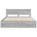 Cadru de pat cu headboard Gri Sonoma 200 x 200 cm Lemn compozit - WALTI WALTI
