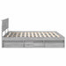 Cadru de pat cu headboard Gri Sonoma 200 x 200 cm Lemn compozit - WALTI WALTI
