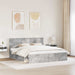 Cadru de pat cu headboard Beton 180 x 200 cm Lemn compozit - WALTI WALTI