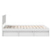 Cadru de pat cu headboard Alb 160 x 200 cm Lemn compozit - WALTI WALTI