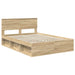 Cadru de pat cu headboard Sonoma 160 x 200 cm Lemn compozit - WALTI WALTI