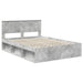 Cadru de pat cu headboard Beton 160 x 200 cm Lemn compozit - WALTI WALTI