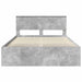 Cadru de pat cu headboard Beton 160 x 200 cm Lemn compozit - WALTI WALTI