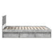 Cadru de pat cu headboard Beton 160 x 200 cm Lemn compozit - WALTI WALTI