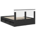 Cadru de pat cu headboard Negru 150 x 200 cm Lemn compozit - WALTI WALTI