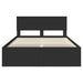 Cadru de pat cu headboard Negru 150 x 200 cm Lemn compozit - WALTI WALTI
