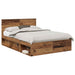 Cadru de pat cu headboard Lemn vechi 150 x 200 cm Lemn compozit - WALTI WALTI