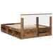 Cadru de pat cu headboard Lemn vechi 150 x 200 cm Lemn compozit - WALTI WALTI