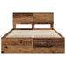 Cadru de pat cu headboard Lemn vechi 150 x 200 cm Lemn compozit - WALTI WALTI