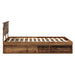 Cadru de pat cu headboard Lemn vechi 150 x 200 cm Lemn compozit - WALTI WALTI