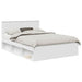 Cadru de pat cu headboard Alb 140 x 190 cm Lemn compozit - WALTI WALTI