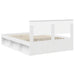 Cadru de pat cu headboard Alb 140 x 190 cm Lemn compozit - WALTI WALTI