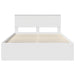 Cadru de pat cu headboard Alb 140 x 190 cm Lemn compozit - WALTI WALTI
