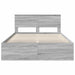 Cadru de pat cu headboard Gri Sonoma 140 x 190 cm Lemn compozit - WALTI WALTI