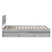 Cadru de pat cu headboard Gri Sonoma 140 x 190 cm Lemn compozit - WALTI WALTI