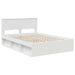 Cadru de pat cu headboard Alb 140 x 200 cm Lemn compozit - WALTI WALTI