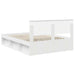 Cadru de pat cu headboard Alb 140 x 200 cm Lemn compozit - WALTI WALTI