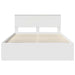 Cadru de pat cu headboard Alb 140 x 200 cm Lemn compozit - WALTI WALTI