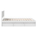Cadru de pat cu headboard Alb 140 x 200 cm Lemn compozit - WALTI WALTI