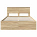 Cadru de pat cu headboard Sonoma 140 x 200 cm Lemn compozit - WALTI WALTI